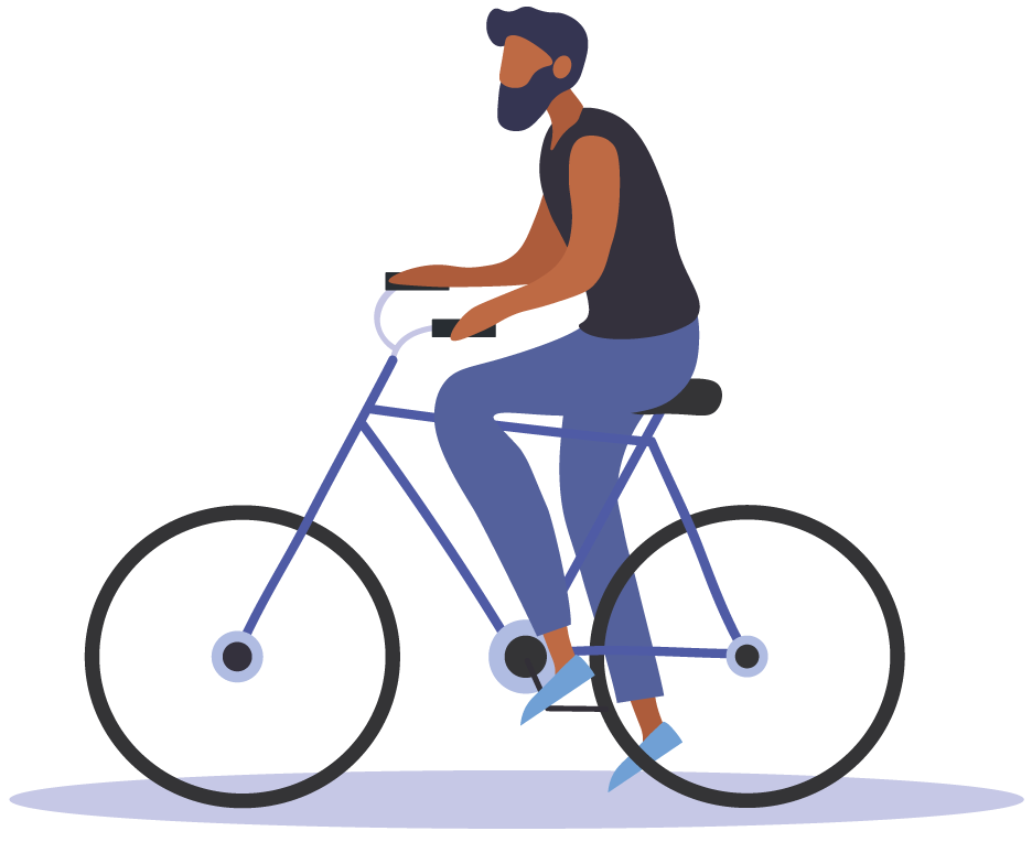 Illustration Radfahrer